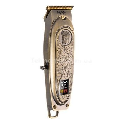 Машинка для стрижки волос со сменными насадками USB R.4037 RAF Золото