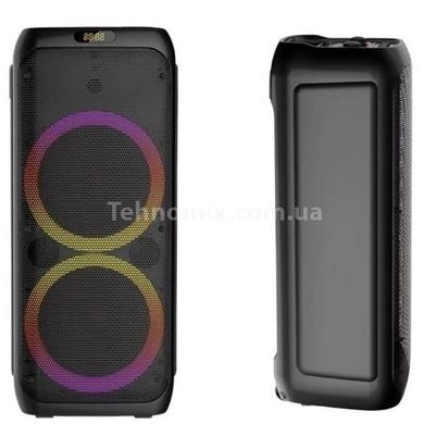 Колонка беспроводная с RGB подсветкой 50Вт Bluetooth, AUX, USB SPS ZQS10209 Черная