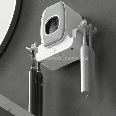 Тримач настінний для зубних щіток +2 чашки TOOTHBRUSH HOLDER Білий