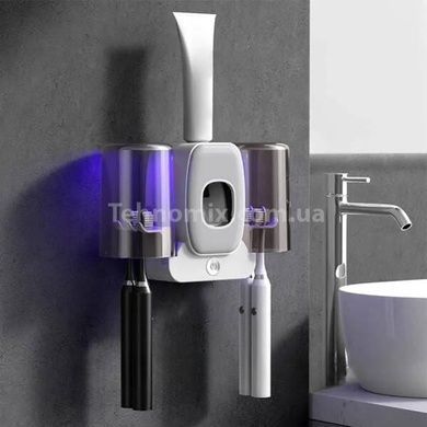 Тримач настінний для зубних щіток +2 чашки TOOTHBRUSH HOLDER Білий