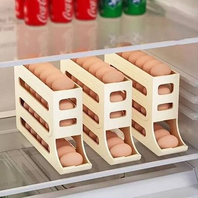 Органайзер для хранения яиц в холодильнике Plastic shelving AND XL-994 4-ярусный Желтый