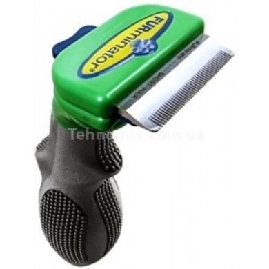Фурминатор с кнопкой для чистки шерсти FURminator 10 см Зеленый