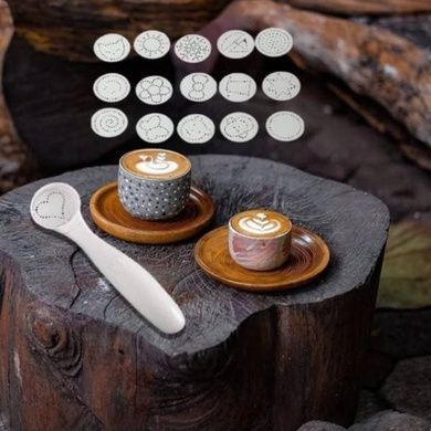 Набір трафаретів для декорування напоїв та страв MAGIC SPICE SPOON Білий