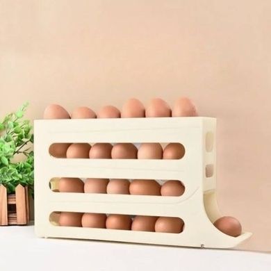 Органайзер для хранения яиц в холодильнике Plastic shelving AND XL-994 4-ярусный Желтый