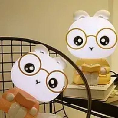 Настольная лампа-ночник Зайчик с книгой FASHION LAMP 622-9 Белый