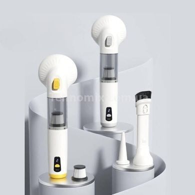 Пилосос ручний акумуляторний із змінними насадками vacuum cleaner AND 233 Білий