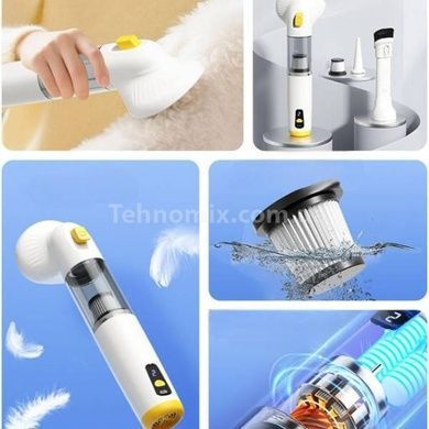 Пилосос ручний акумуляторний із змінними насадками vacuum cleaner AND 233 Білий