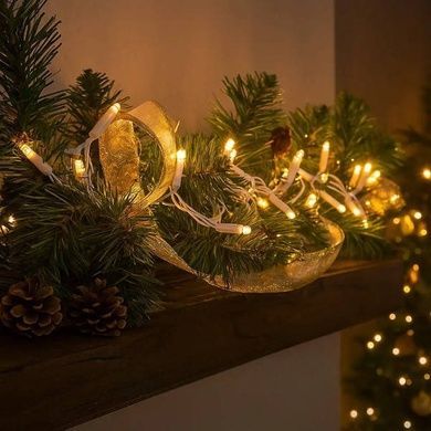 Гірлянда вулична лінійна 5м 80led 220V 4481 AND 4-20 Білий провід, тепле світло