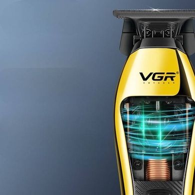 Тример акумуляторний зі змінними насадками та контролем потужності VGR V-994 Чорний із золотим