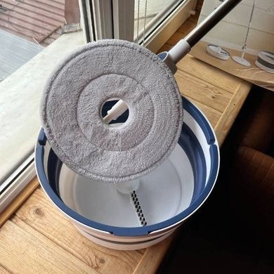 Комплект для уборки Ведро со шваброй автоматическое Mop Bucket AND1472 Белое с серым