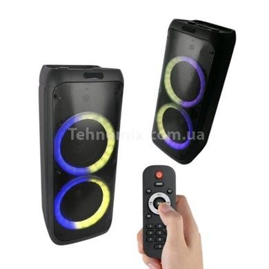 Колонка беспроводная с RGB подсветкой 50Вт Bluetooth, AUX, USB SPS ZQS10209 Черная