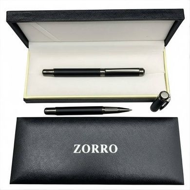 Ручка шариковая металлическая в подарочном футляре ZORRO 008 Черная