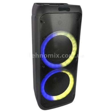 Колонка беспроводная с RGB подсветкой 50Вт Bluetooth, AUX, USB SPS ZQS10209 Черная