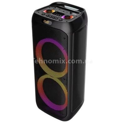 Колонка беспроводная с RGB подсветкой 50Вт Bluetooth, AUX, USB SPS ZQS10209 Черная