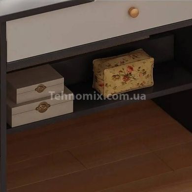Стол макияжный с LED зеркалом (STL-MD 72) (Г40/Ш80/В127) (СЕРО-БЕЛЫЙ)