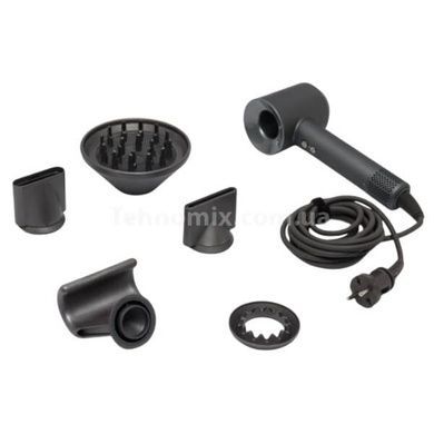 Фен-стайлер для волос 5 насадок 5в1 1600Вт Super Hair Dryer Fan Серый