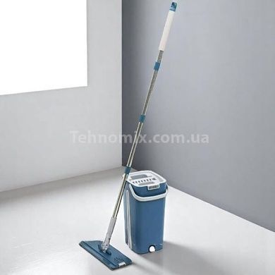 Комплект для уборки ведро 6л и швабра лентяйка MOP 502 Синий