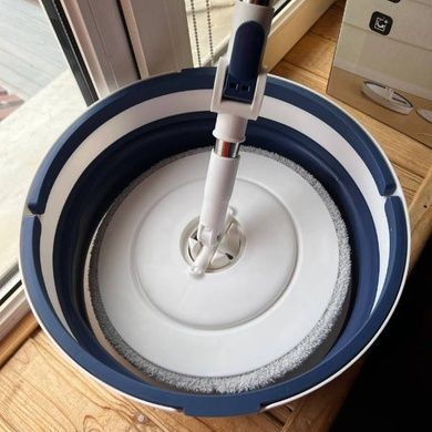Комплект для уборки Ведро со шваброй автоматическое Mop Bucket AND1472 Белое с серым