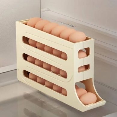 Органайзер для хранения яиц в холодильнике Plastic shelving AND XL-994 4-ярусный Желтый