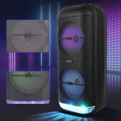 Колонка портативна акумуляторна 3000mAh SPS ZQS6227 + 1 мікрофон Чорна
