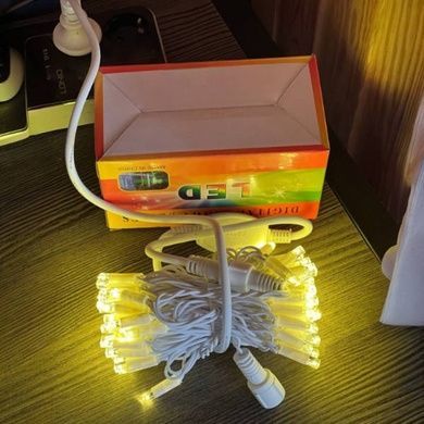 Гірлянда вулична лінійна 5м 80led 220V 4481 AND 4-20 Білий провід, тепле світло