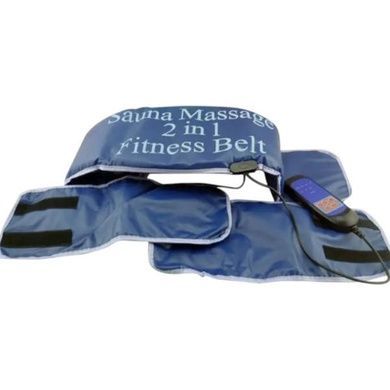 Пояс-массажер для похудения с функцией подогрева SAUNA MASSAGER 2IN1 FITNESS BELT Синий