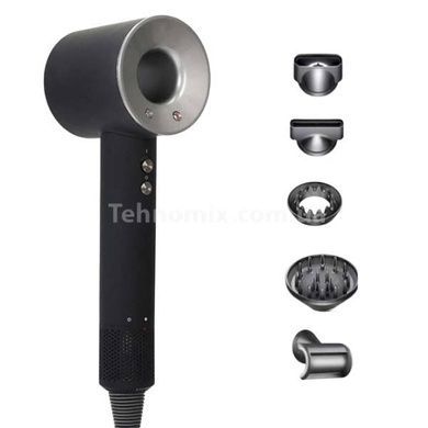 Фен-стайлер для волос 5 насадок 5в1 1600Вт Super Hair Dryer Fan Серый