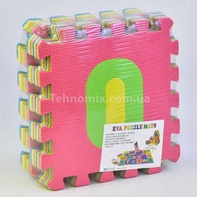 Термоковрик детский игровой Пазлы Цифры 29*29*0,7см 10шт EVA С 36597 Разноцветный с цветными вставками