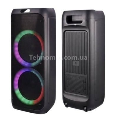 Колонка беспроводная с RGB подсветкой 50Вт Bluetooth, AUX, USB SPS ZQS10209 Черная