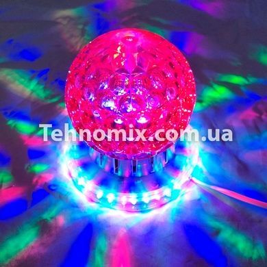 Лампа шар на подставке с вращающимися шаром RGB RD 5024 Красная