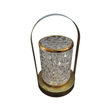 Ночник настольный металлический на батарейках LED D15 Gold