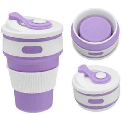 Силиконовый стакан складной Silicon Magic Cup Фиолетовый