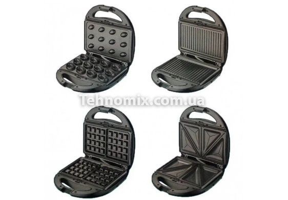 Сэндвичница Crownberg CB-1076 800W 4 в 1 (сэндвичница-гриль-вафельница, орешница)