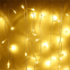 Гирлянда штора 120 LED Жёлтый 1.5m прозрачный провод + Подарок