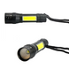 Ручной аккумуляторный фонарик с боковым диодом Power style MX-829-COB 12см