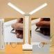 Настольная аккумуляторная двойная LED-лампа с подставкой для ручек 5W Белая