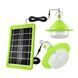 Комплект для освещения солнечная панель + 2 светильника Solar Белый с салатовым
