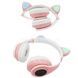 Беспроводные наушники Bluetooth с кошачьими ушками LED СXT-B39 CATS Розовые