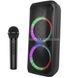 Колонка беспроводная с RGB подсветкой 50Вт Bluetooth, AUX, USB SPS ZQS10209 Черная