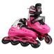 Ролики раздвижные 601-87 L р 39-43 Розовые с черным
