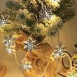 Гирлянда LED Снежинки металлические 3м 220V Золото