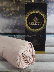 Простирадло на гумці з наволочкою Belizza Pudra 100х200см Сатин
