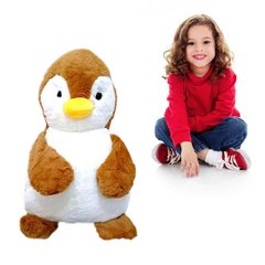 Іграшка-подушка Пінгвін з пледом 3 в 1 Коричневий