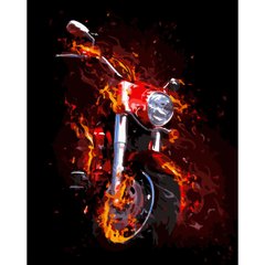 Картина по номерам Strateg ПРЕМИУМ Скорость в огне с лаком размером 40х50 см (SY6708)