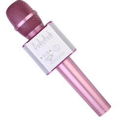 Караоке-микрофон Q9 pink в чехле