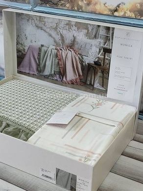 Постільна білизна літня з покривалом-піке (220х240см), простирадлом (240х260см) та наволочками (2 шт) Pupilla