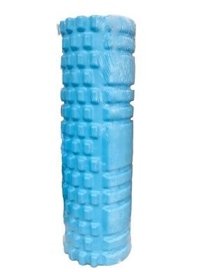 Ролик массажный для йоги, фитнеса (спины и ног) OSPORT (30*9 см) Голубой