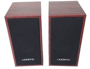 Комп'ютерні колонки LeerFei D092 Червоне дерево