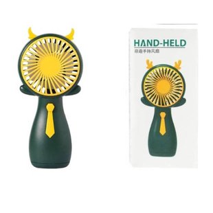 Вентилятор портативний ручний Hand Held Зелений з жовтим