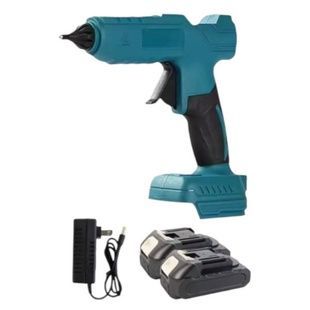 Клеєвий пістолет гарячий акумуляторний +2 АКБ 21V Li-ion Battery Glue Gun Синій